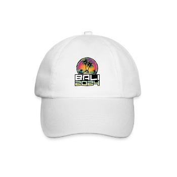 Bali 2024 Urlaub Palmen - Baseballkappe - Weiß/Weiß - Vorne