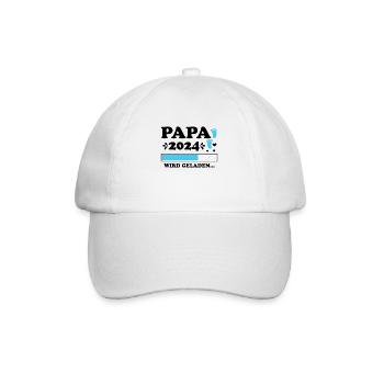 Vater 2024 Werdender Papa Loading 2024 - Baseballkappe - Weiß/Weiß - Vorne