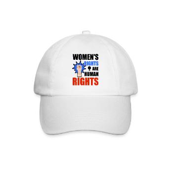 Les droits des femmes sont des droits humains - Casquette classique - blanc/blanc - Devant
