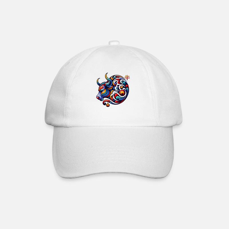 Signe astrologique du zodiaque chinois Buffle Élégant - Casquette classique - blanc/blanc