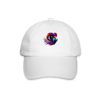 Aries Zodiac Sign Vibrant Rainbow Design - Baseball Cap - white/white - Front