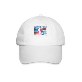 Soutenez votre monteur de lignes Pole Dancer local - Casquette classique - blanc/blanc - Devant