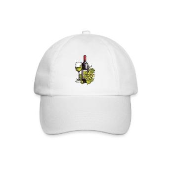 Verre à vin VinRaisins Vin - Casquette classique - blanc/blanc - Devant