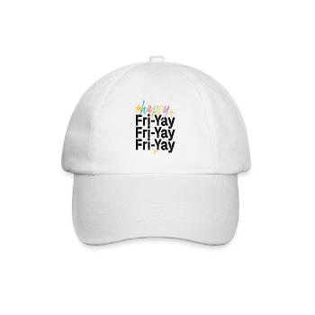 Happy Fri Yay Teacher Weekend Funny Meme - Baseball Cap - white/white - Front