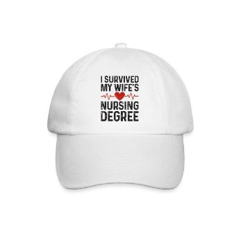 I graduated from nursing school - Baseball Cap - white/white - Front