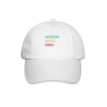 Légende depuis 2004 Cadeau D'anniversaire - Casquette classique - blanc/blanc - Devant