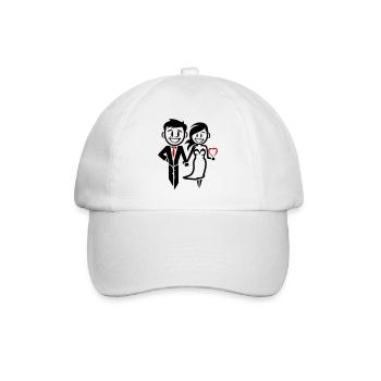 Couple marié mariage mariée marié icône - Casquette classique - blanc/blanc - Devant