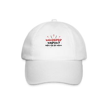 Wanderer Spruch Wandern Lustiges Wanderer Geschenk - Baseballkappe - Weiß/Weiß - Vorne
