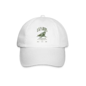 Jackson's Chamäleon Streetwear Eidechsenwärter - Baseballkappe - Weiß/Weiß - Vorne