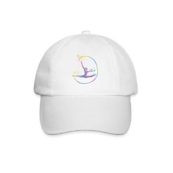 Gymnast With Band Rhythmic Gymnastics - Baseball Cap - white/white - Front