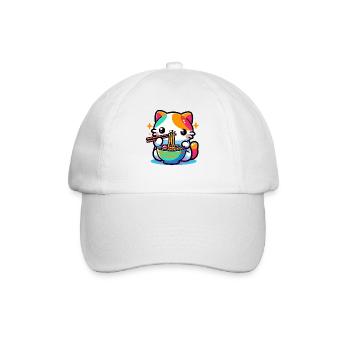 Manga Manga Japonais Cat Ramen pour les amoureux des chats - Casquette classique - blanc/blanc - Devant