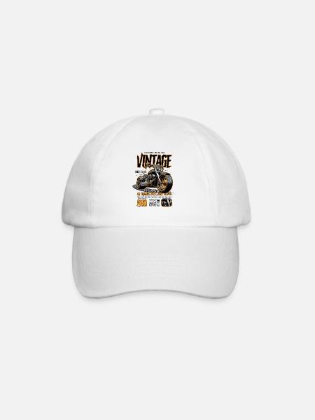 Moto Motards Motard Anniversaire Né En 1980 - Casquette classique - blanc/blanc