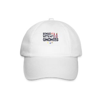 Bingo Mit Meinen Gnomies Lustiges Bingo - Baseballkappe - Weiß/Weiß - Vorne