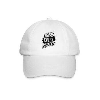 Enjoy every moment - Baseball Cap - white/white - Front