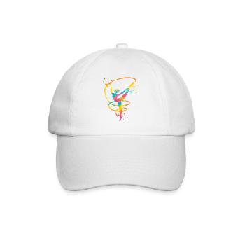 Gymnast With Band Rhythmic Gymnastics - Baseball Cap - white/white - Front