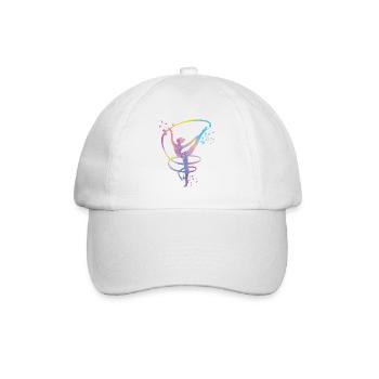 Gymnast With Band Rhythmic Gymnastics - Baseball Cap - white/white - Front