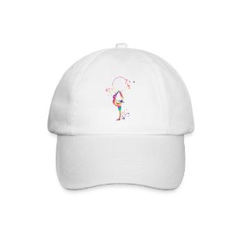Gymnaste avec gymnastique rythmique au cerceau - Casquette classique - blanc/blanc - Devant