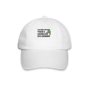 Ich Bin Verwirrter Als Ein Chamäleon - Baseballkappe - Weiß/Weiß - Vorne