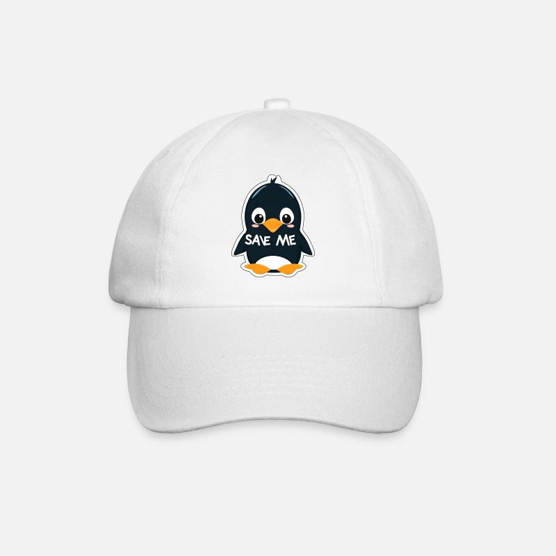 Un adorable pingouin à sauver - Casquette classique - blanc/blanc