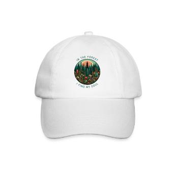 Im Wald finde ich meine Seele - Baseballkappe - Weiß/Weiß - Vorne
