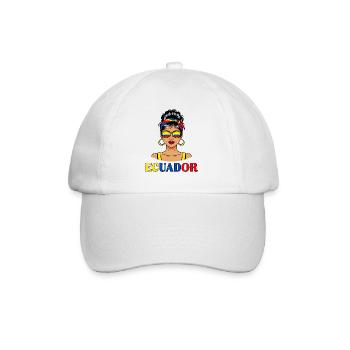 Drapeau Équateur Femme Équatorienne - Casquette classique - blanc/blanc - Devant