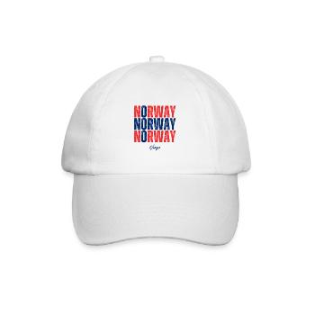 Norwegian flag, Norwegian pride - Baseball Cap - white/white - Front