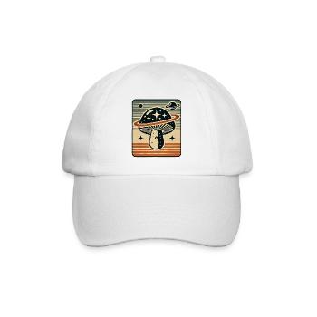Intergalactic Cosmic Mushroom - Baseballkappe - Weiß/Weiß - Vorne