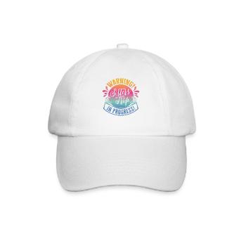Warning Sisters Trip In Progress - Baseball Cap - white/white - Front