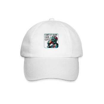 I Don't Eat Brains I Have Coffee - Baseball Cap - white/white - Front