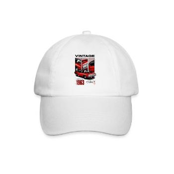 Ich bin nicht alt, ich bin ein Oldtimer, Jahrgang 1963 - Baseballkappe - Weiß/Weiß - Vorne
