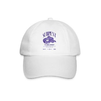 Ball Python Moderne Reptilienwärter Streetwear - Baseballkappe - Weiß/Weiß - Vorne