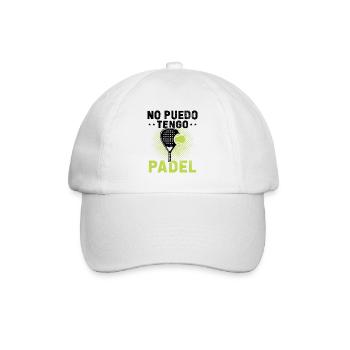 Ich kann Padel Gift Padelist nicht haben - Baseballkappe - Weiß/Weiß - Vorne