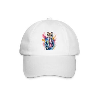 Wolf Suit Colorful Animal Design Print - Baseball Cap - white/white - Front