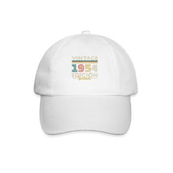 Vinatge 1954 Birthday Gift - Baseball Cap - white/white - Front