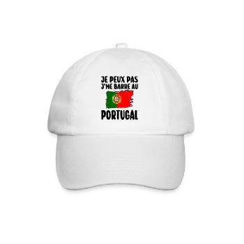J'Me Barre au Portugal Voyage Cadeau - Casquette classique - blanc/blanc - Devant