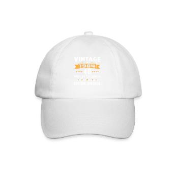 40 Jahre 1984 Vinatge Geburtstagsgeschenk - Baseballkappe - Weiß/Weiß - Vorne