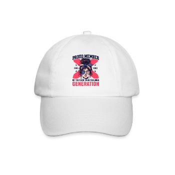 Woman Bun USA Humor Generation X - Baseball Cap - white/white - Front