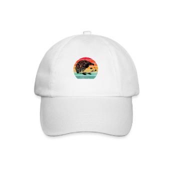 Hérisson rétro vintage - Casquette classique - blanc/blanc - Devant