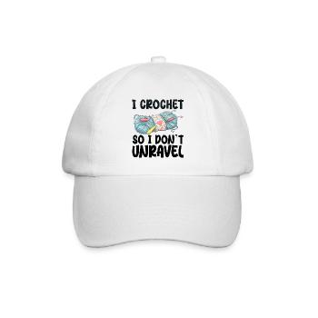 I Crochet So I Don't Unravel - Baseball Cap - white/white - Front