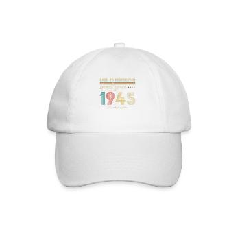 Ausgezeichnet seit 1945 Vintage Geburtstagsgeschenk - Baseballkappe - Weiß/Weiß - Vorne