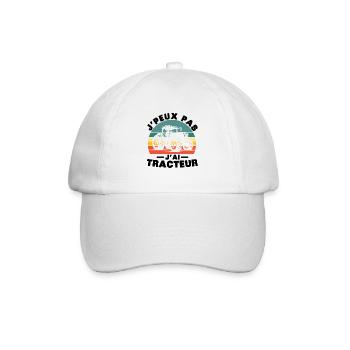 I can't I have Tractor Humor gift - Baseball Cap - white/white - Front