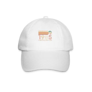 Février 1985 Vintage Anniversaire 1985 Cadeau - Casquette classique - blanc/blanc - Devant