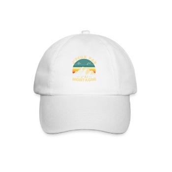 Je peux pas J'ai Montagne Humour Cadeau - Casquette classique - blanc/blanc - Devant