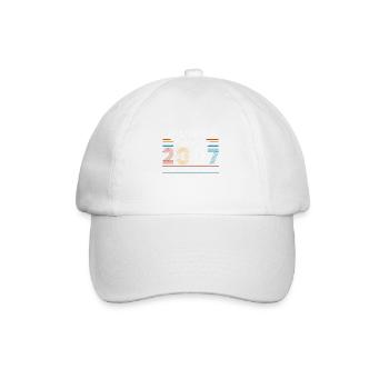 Février 2007 Vintage Anniversaire 2007 Cadeau - Casquette classique - blanc/blanc - Devant
