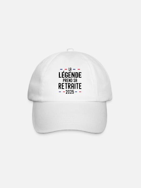 La Légende Prend Sa Retraite 2025 Cadeau - Casquette classique - blanc/blanc