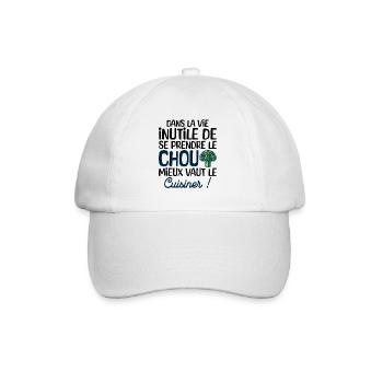 Se Prendre Le Chou Cuisine Humour Cuisinier - Casquette classique - blanc/blanc - Devant