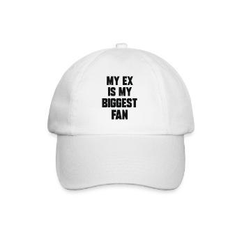My Ex is my biggest fan funny Sayings about Ex - Baseball Cap - white/white - Front