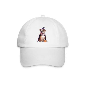 Bouledogue anglais Halloween - Casquette classique - blanc/blanc - Devant