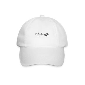 Money heartbeat - Baseball Cap - white/white - Front