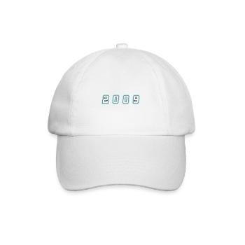 2009 Year Number - Baseball Cap - white/white - Front